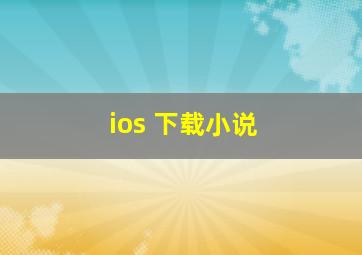 ios 下载小说